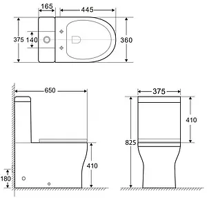 Унитаз-компакт безободковый BelBagno Ancona белый BB1224CPR-P+BB1224T Унитаз-компакт безободковый BelBagno Ancona белый BB1224CPR-P+BB1224T, 2