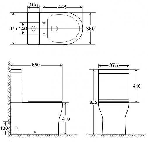 Унитаз-компакт безободковый BelBagno Ancona белый BB1224CPR-P+BB1224T