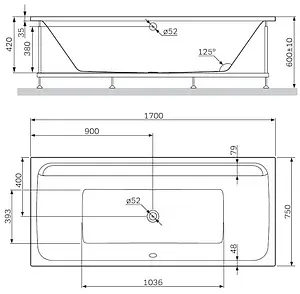 Ванна акриловая Am.Pm Inspire 2.0 170x75 W52A-170-075W-A Ванна акриловая Am.Pm Inspire 2.0 170x75 W52A-170-075W-A, 2