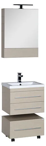 Шкаф-зеркало Aquanet Нота 58 L светлый дуб 00158856