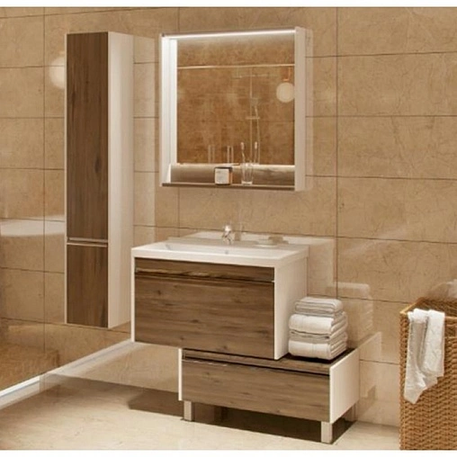 Зеркало с подсветкой Aquaton Капри 80 таксония темная 1A230402KPDB0