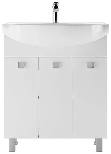 Тумба-умывальник напольный Айсберг Мега 75 белый DM4601T+4620008197371