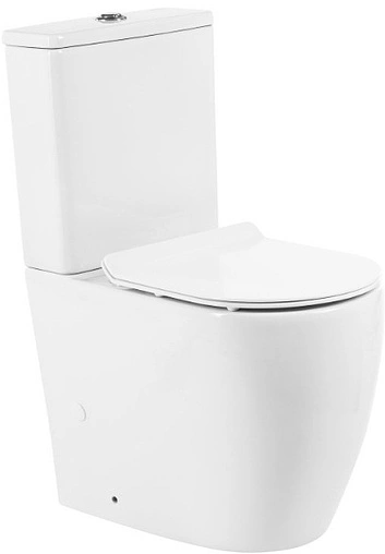 Унитаз-компакт безободковый BelBagno Etna белый BB2157CPR+BB2157T