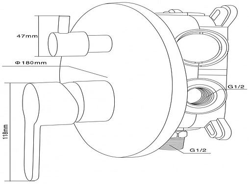 Смеситель для ванны скрытого монтажа Swedbe Platta хром 5518