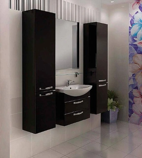 Тумба под умывальник подвесная Aquaton Ария 80 M тёмно-коричневый 1A140801AA430