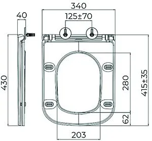 Крышка-сиденье для унитаза с микролифтом Terminus белый 94S04W Крышка-сиденье для унитаза с микролифтом Terminus белый 94S04W, 2