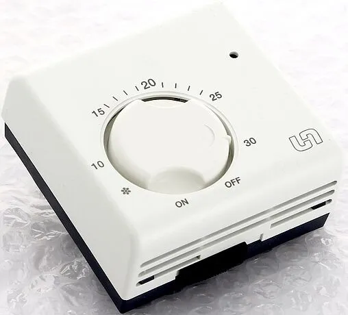 Проводной комнатный терморегулятор НО/НЗ 230В Uni-fitt TA5 белый 332I2000