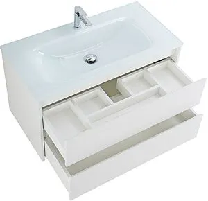 Тумба-умывальник подвесная BelBagno KRAFT 100 Bianco Opaco KRAFT-1000-2C-SO-BO+, 4