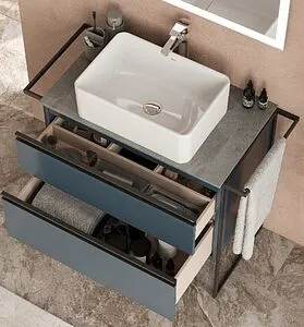 Тумба-умывальник подвесная Roca Domi 80 синий ZRU9307868+ Тумба-умывальник подвесная Roca Domi 80 синий ZRU9307868+, 4