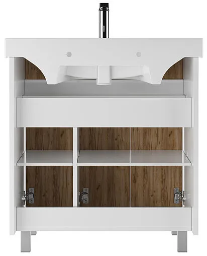 Тумба под умывальник напольный Домино Uno 80 дуб вотан/белый DU1507T