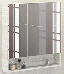 Шкаф-зеркало Comforty Никосия 80 дуб белый 00004138838CF, 1