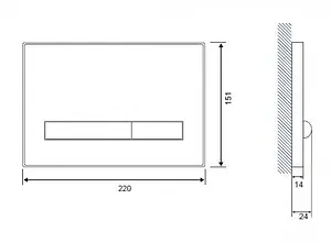 Клавиша смыва для унитаза Cersanit Pilot P-BU-PIL/Beg/Gl стекло/бежевый Клавиша смыва для унитаза Cersanit Pilot P-BU-PIL/Beg/Gl стекло/бежевый, 2