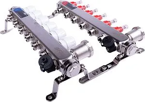 Группа коллекторная с расходомерами 6 отводов 1&quot;в/в x ¾&quot;ек FDV S1103C-2/6, 3