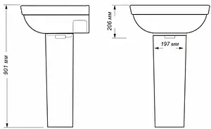 Пьедестал Sanita Идеал белый IDLSAPD01 Пьедестал Sanita Идеал белый IDLSAPD01, 2