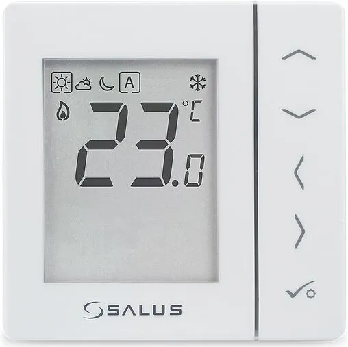 Проводной комнатный терморегулятор НО/НЗ 230В Salus EXPERT NSB белый VS35W