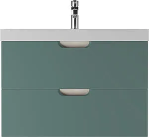 Тумба-умывальник подвесной Домино Dune 80 олива DD2506T+4627173210188, 3