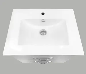 Тумба-умывальник подвесная Comforty Лаура 60-2 белый 00003129351CF Тумба-умывальник подвесная Comforty Лаура 60-2 белый 00003129351CF, 4