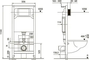 Инсталляция для подвесного унитаза Set 4 в 1 TECEspring R K955101 с кнопкой хром глянцевый Инсталляция для подвесного унитаза Set 4 в 1 TECEspring R K955101 с кнопкой хром глянцевый, 2