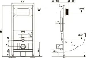 Инсталляция для подвесного унитаза Set 4 в 1 TECEspring V K955203 с кнопкой белый глянцевый, 2