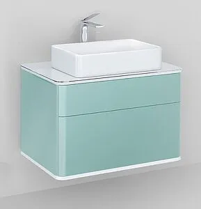 Тумба-умывальник подвесная Jorno Pastel 80 бирюзовый бриз Pas.01.82/P/BL+MLN-7050H Тумба-умывальник подвесная Jorno Pastel 80 бирюзовый бриз Pas.01.82/P/BL+MLN-7050H, 4