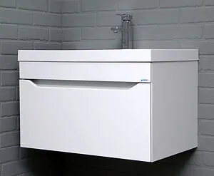 Тумба-умывальник подвесной Айсберг Ева 70 белый DA5902T+4670142930037, 3