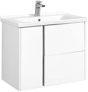 Тумба-умывальник подвесная Aquaton Стоун 80 белый 1A2282K1SX010, 1