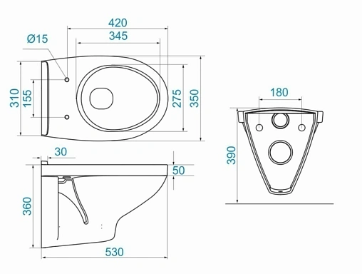 Комплект 5 в 1 Santek Бореаль 1WH501544 с кнопкой хром глянцевый