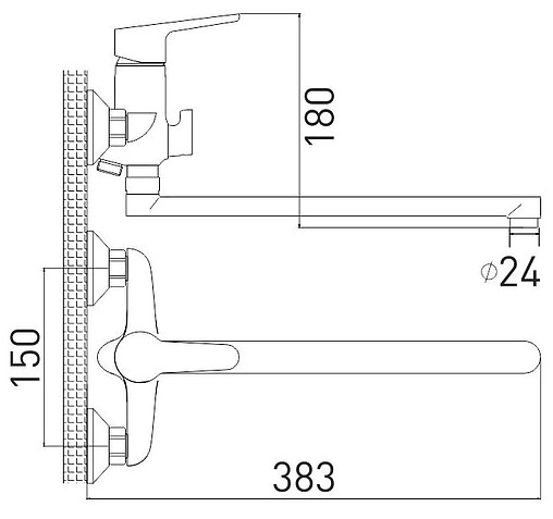 Смеситель для ванны с длинным изливом Gross Aqua Vista хром 7244267C-35L(F) Смеситель для ванны с длинным изливом Gross Aqua Vista хром 7244267C-35L(F)