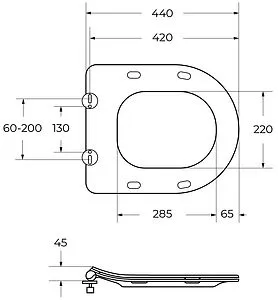 Крышка-сиденье для унитаза с микролифтом Cezares Stylus белый CZR-2316-SC Крышка-сиденье для унитаза с микролифтом Cezares Stylus белый CZR-2316-SC, 2
