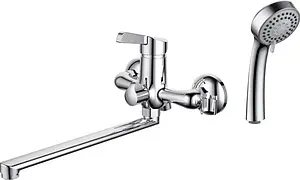 Смеситель для ванны с длинным изливом D&K Rhein Schiller хром DA1463301 Смеситель для ванны с длинным изливом D&K Rhein Schiller хром DA1463301, 1