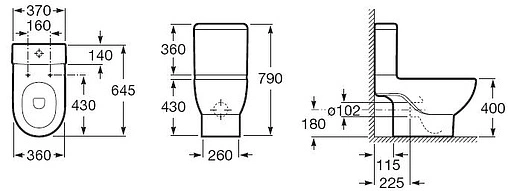 Чаша унитаза Roca Meridian белый 342247000