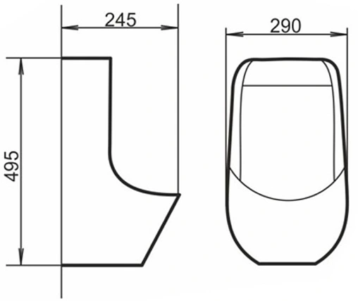 Писсуар детский с внешним подводом воды Comforty голубой 591B