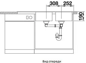 Мойка кухонная Blanco Legra 8 S 116 черный 526088 Мойка кухонная Blanco Legra 8 S 116 черный 526088, 4