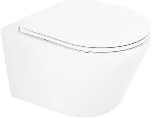 Унитаз подвесной безободковый BelBagno Tre белый BB8001CHR/SC Унитаз подвесной безободковый BelBagno Tre белый BB8001CHR/SC, 1