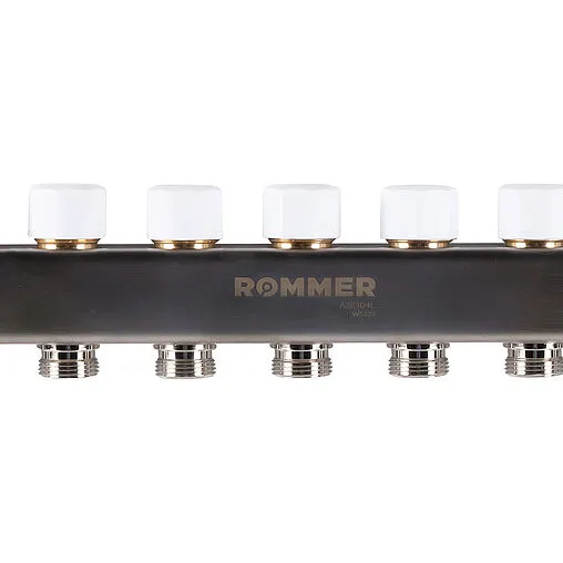 Группа коллекторная с расходомерами 12 отводов 1&quot;в/в x ¾&quot;ек Rommer RMS-1201-000012