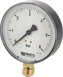 Манометр радиальный Watts MRP 100мм 6 бар ½&quot; 10008077, 1
