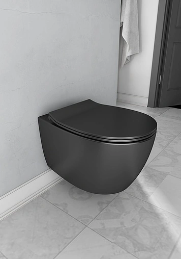 Унитаз подвесной безободковый ISVEA Sentimenti Neo черный матовый 10AR02010-2N