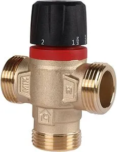 Трехходовой термостатический смесительный клапан 1" +20...+43°С Kvs 2.5 Rommer RVM-0231-254325 Трехходовой термостатический смесительный клапан 1" +20...+43°С Kvs 2.5 Rommer RVM-0231-254325, 1