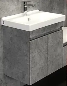 Тумба-умывальник подвесная Comforty Осло 60 бетон светлый 00-00000835CF, 1