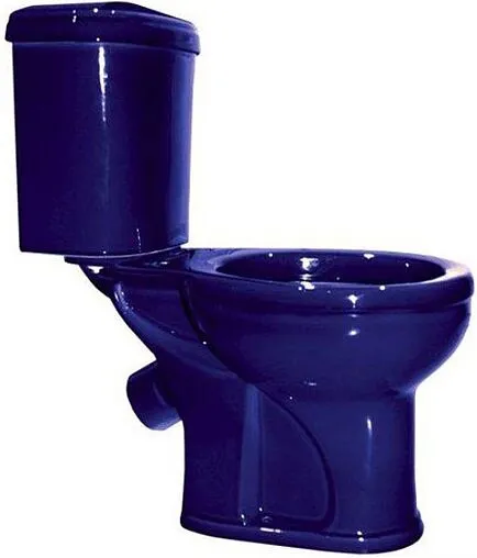 Унитаз-компакт Оскольская керамика Дора-Антивсплеск стандарт синий 47355110402