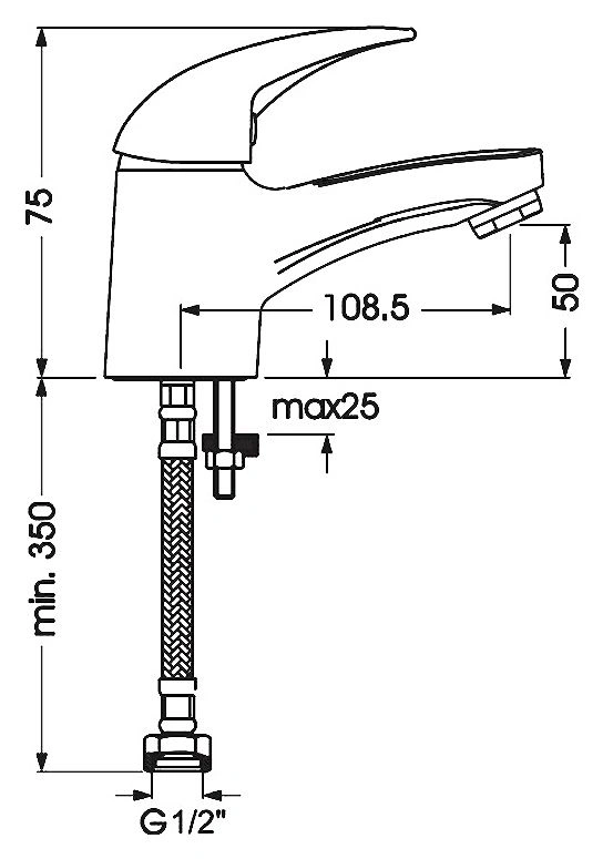 Смеситель для раковины Vidima Orion хром BA001AA