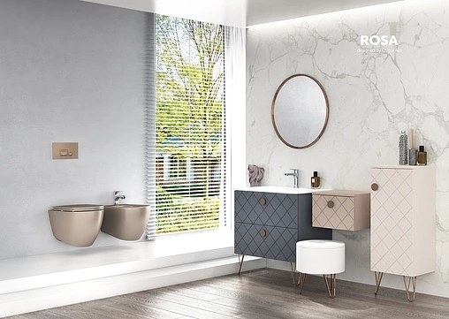 Тумба-умывальник напольная ISVEA Rosa 80 антрацит 21RAS080080I+10SX50080SV