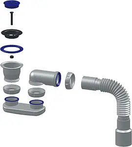 Сифон для душевого поддона Unicorn нержавеющая сталь G22 Сифон для душевого поддона Unicorn нержавеющая сталь G22, 2