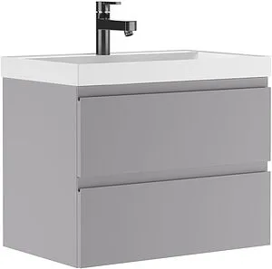 Тумба-умывальник подвесной Домино Graffo 70 светло-серый DGr2420T+4627173210171, 1