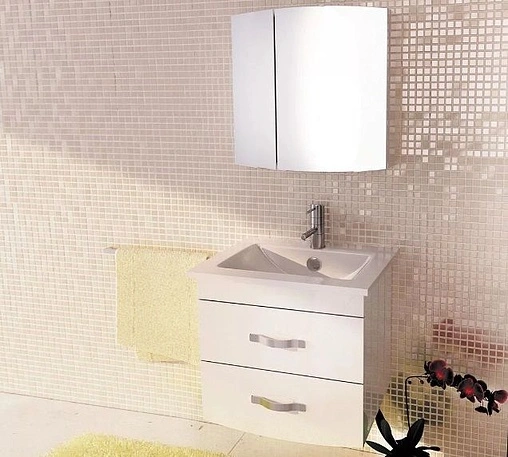 Шкаф-зеркало Comforty Лаура 60-2 белый 00003119850CF