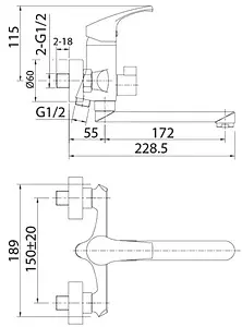 Смеситель для ванны Milardo Sterm хром STESB02M02 Смеситель для ванны Milardo Sterm хром STESB02M02, 2