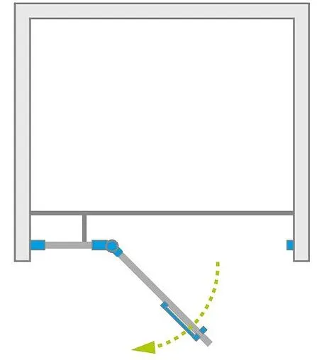 Дверь в нишу 1000мм прозрачное стекло Radaway Euphoria DWJ 100 R 383612-01R+383214-01R