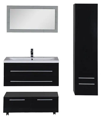 Шкаф-пенал подвесной Aquanet Нота 40 R чёрный 00168883