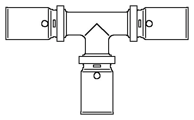 Тройник пресс соединительный 26мм Oventrop Cofit P 1513046