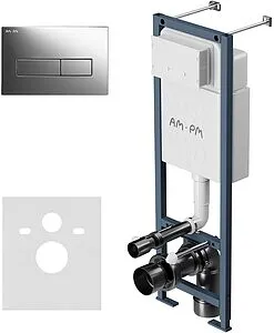 Инсталляция для подвесного унитаза Set 4 в 1 Am.Pm ErgoFit I012711.0351 с кнопкой хром глянцевый Инсталляция для подвесного унитаза Set 4 в 1 Am.Pm ErgoFit I012711.0351 с кнопкой хром глянцевый, 4